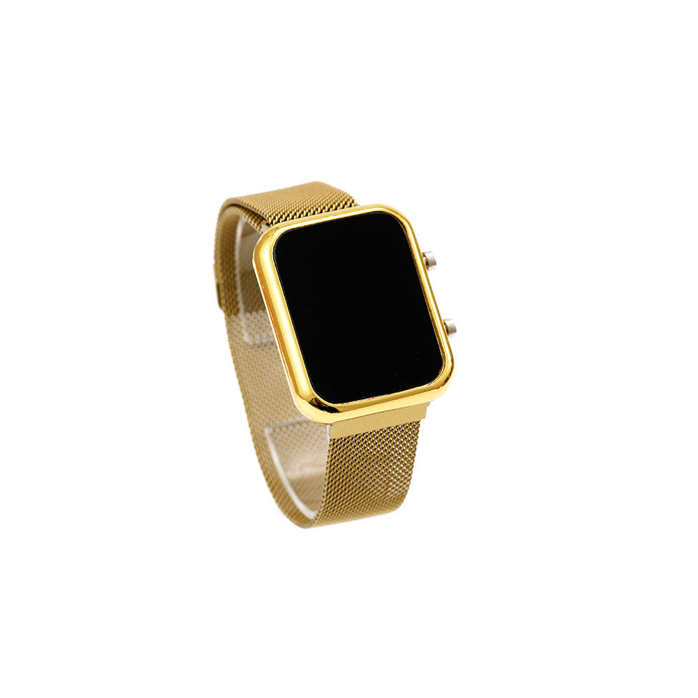 Stay on time with style! Luminous LED digital watch with magnet buckle for ultimate convenience!