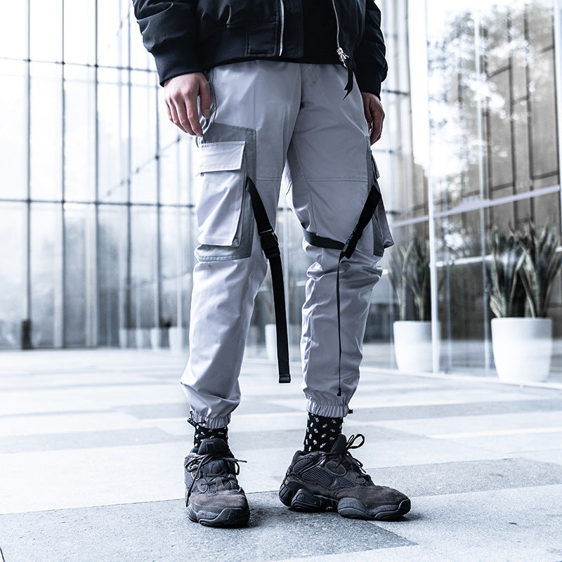 edefine style & confidence with Men's Concealer Trousers – sleek, comfy, & body-flattering! color's White, black and dark white
