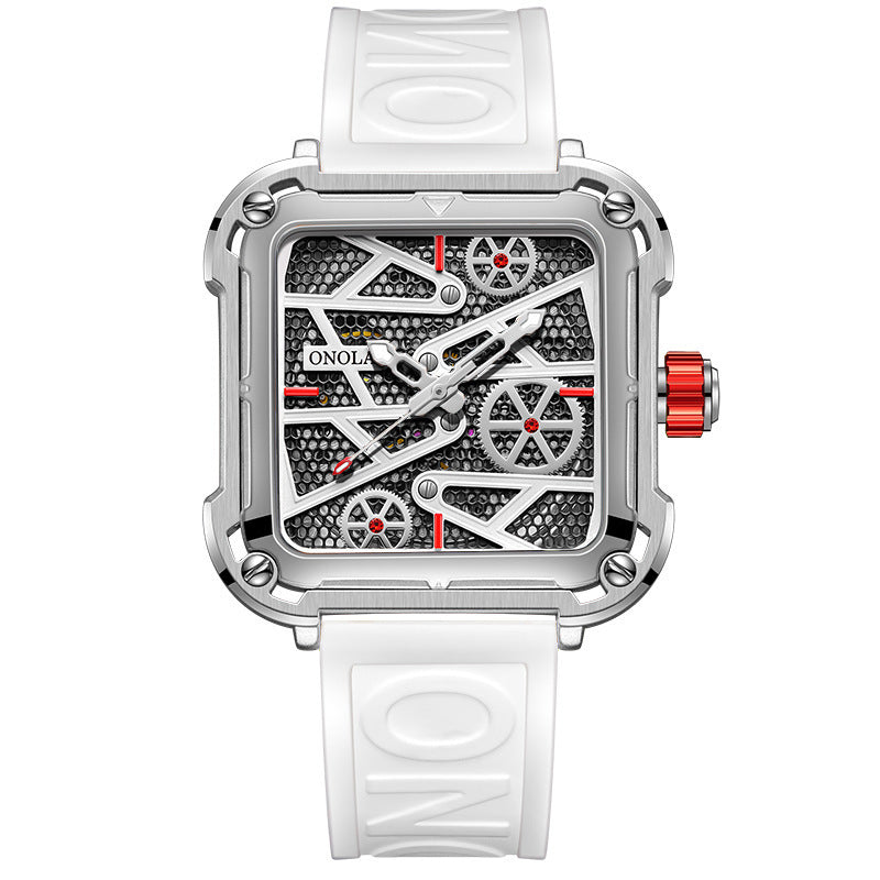 Elevate your style with the ONOLA Hollow Luxury Automatic Watch – precision, elegance, and power!  color white 