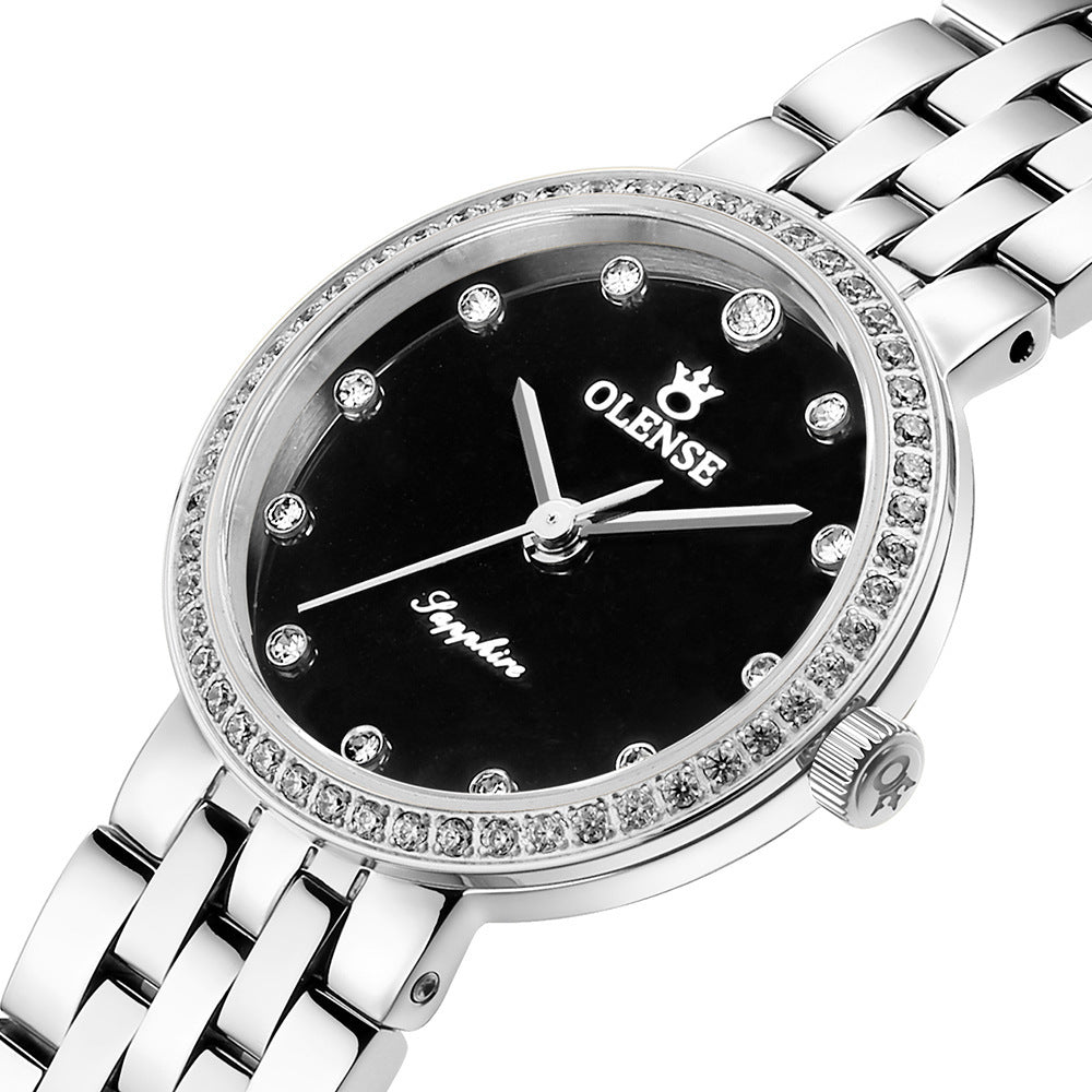 Timeless elegance and durability—our waterproof stainless steel quartz watch for the modern woman! color white 