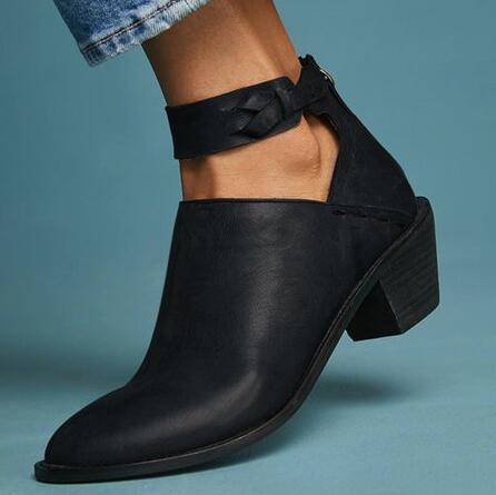 Step into style and confidence with our chic High Heels Woman Ankle Boots – perfect for any occasion! color black 