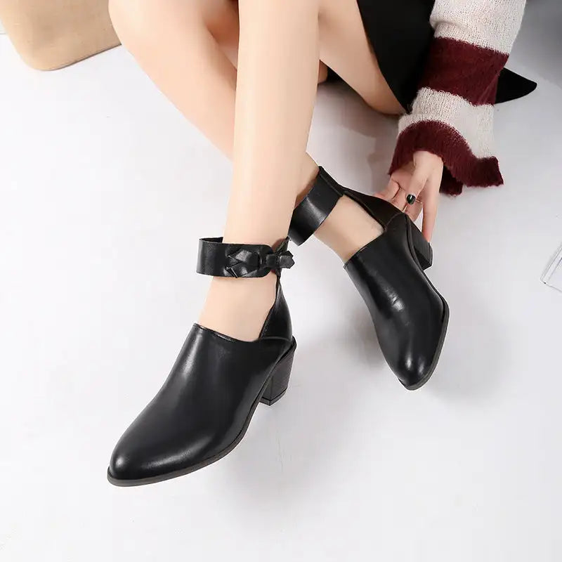 Step into style and confidence with our chic High Heels Woman Ankle Boots – perfect for any occasion! color black 