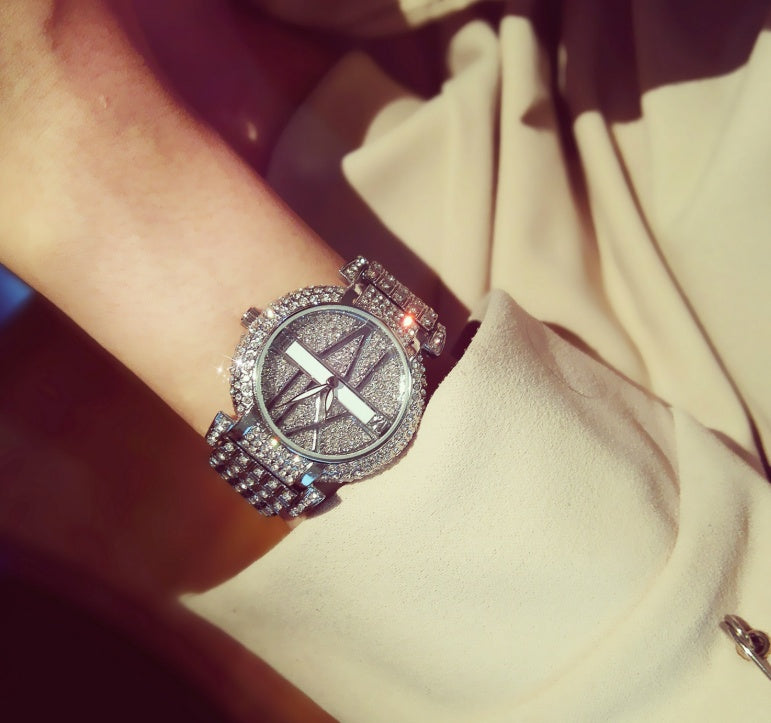 Elevate your style with this Luxury Diamond Women's Watch – timeless elegance and precision!