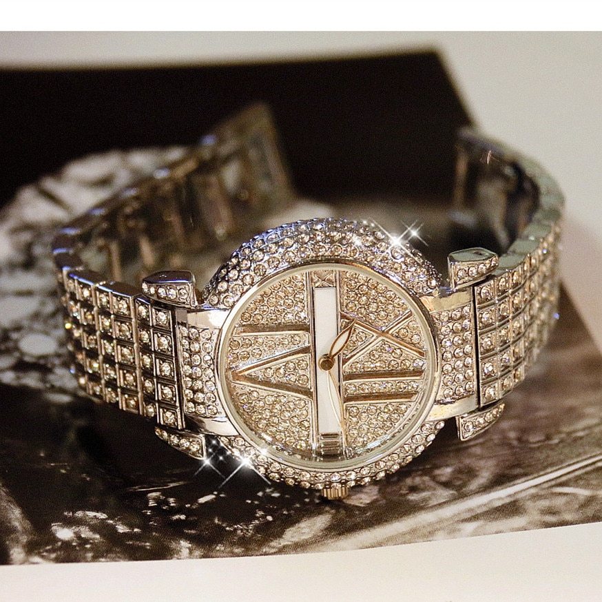 Elevate your style with this Luxury Diamond Women's Watch – timeless elegance and precision!