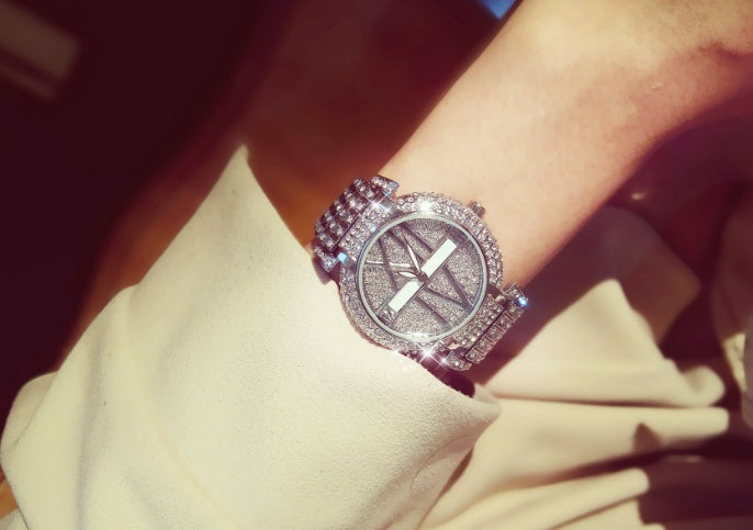 Elevate your style with this Luxury Diamond Women's Watch – timeless elegance and precision!