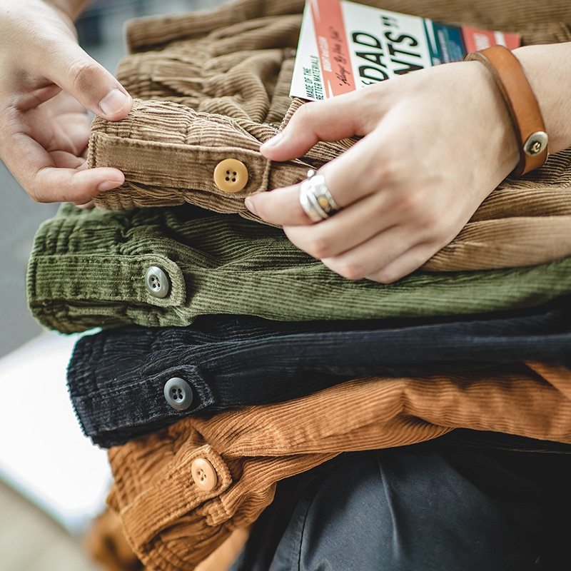 Retro-inspired Maden Vintage Brown Corduroy Pants for men – streetwear, comfort, and style!