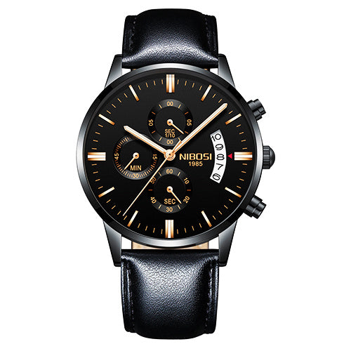 Upgrade your style with this luxury gold chronograph watch—waterproof, durable, and timeless!