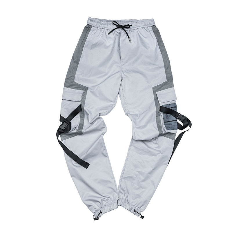 Redefine style & confidence with Men's Concealer Trousers – sleek, comfy, & body-flattering! color's  are white, black and light black. face front 